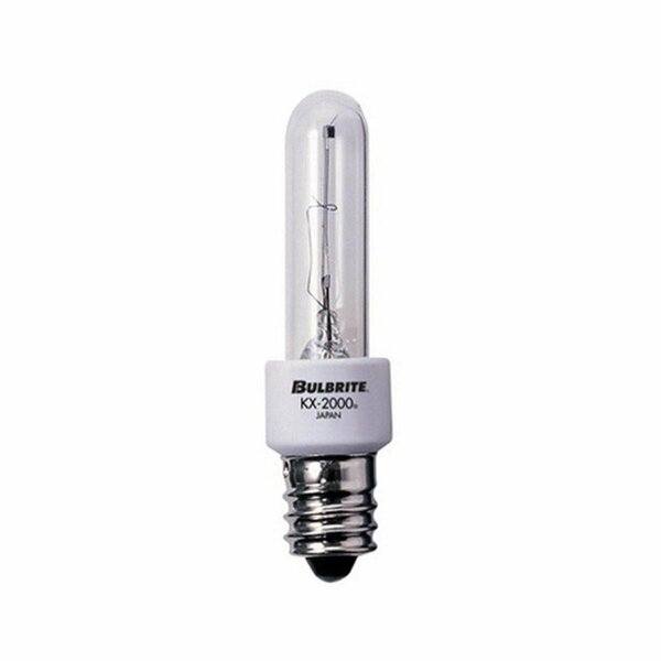 Bulbrite KX2000 40 Watt Dimmable Clear T3 Xenon Bulbs w/Candelabra E12 Base 2700K Warm White Light, 2PK BU39306